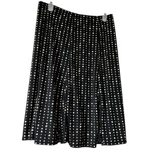 White House black market trumpet pleated full skirt Twee office casual black S